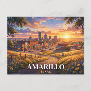 Amarillo Texas Reise Postkarte