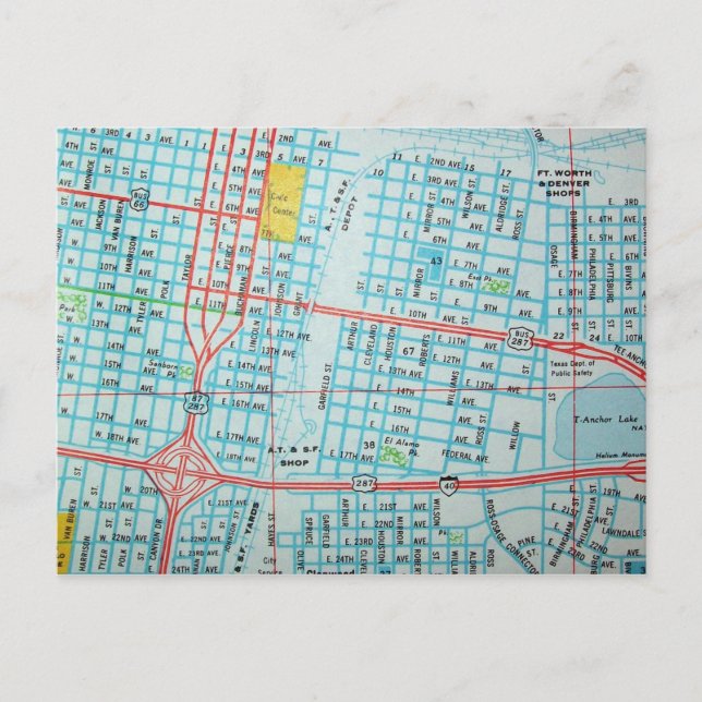 AMARILLO, TX Vintage Karte Postkarte (Vorderseite)