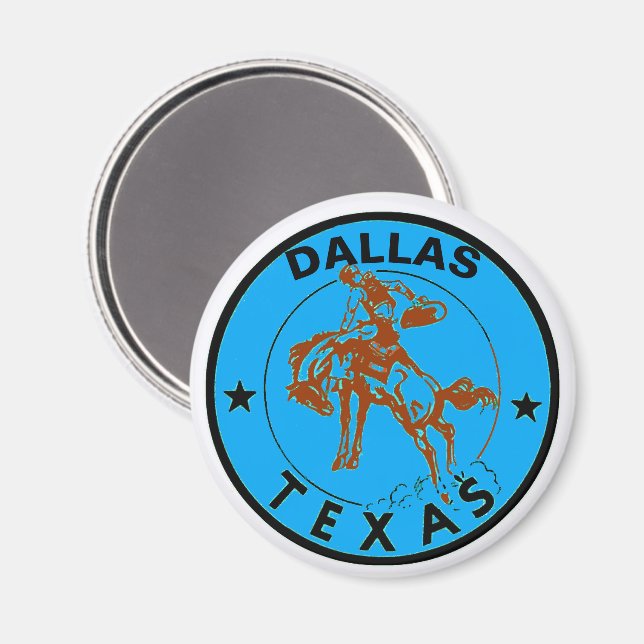 Amarillo TX Vintage Magnet (Vorderseite/Rückseite)