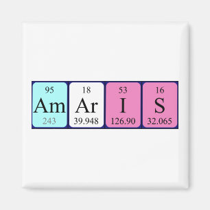 Amaris Magnet für den periodischen Tabellennamen