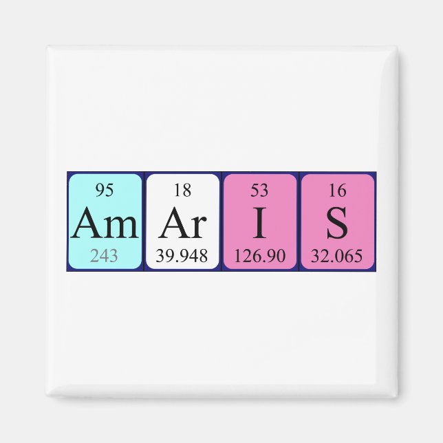 Amaris Magnet für den periodischen Tabellennamen (Vorne)