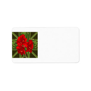 Amaryllis-Adressetiketten Adressaufkleber