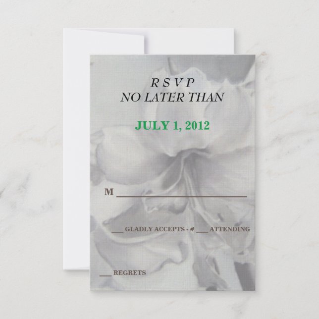 AMARYLLIS-BLUME KUNSTBARE RSVP-KARTEN RSVP KARTE (Vorderseite)