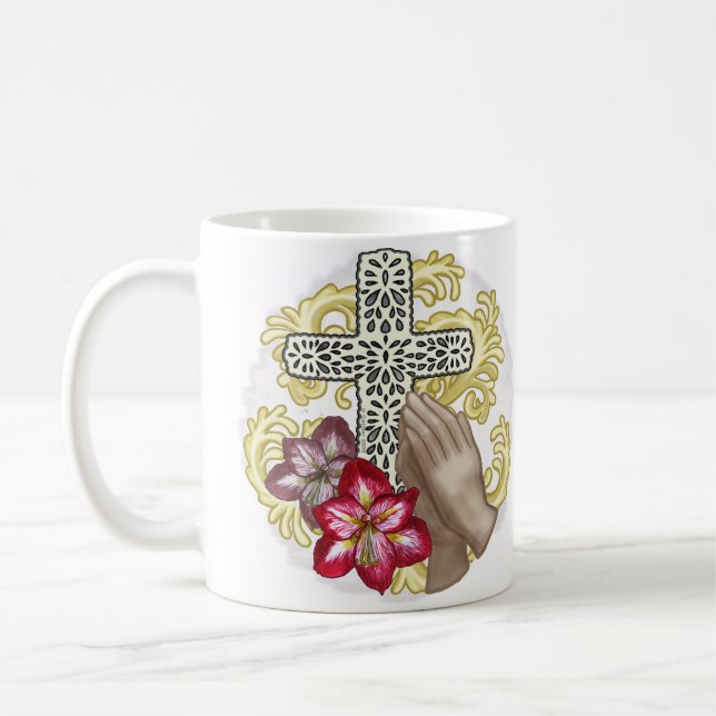 Amaryllis Christian Cross Kaffeetasse (Links)
