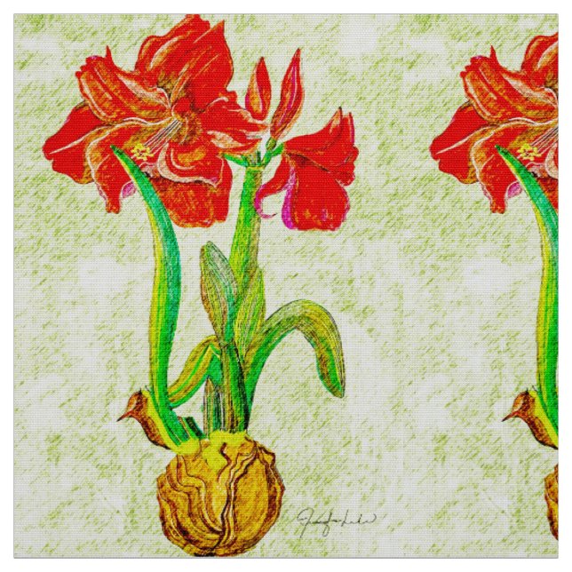 Amaryllis Fabric 3 Stoff (Muster)