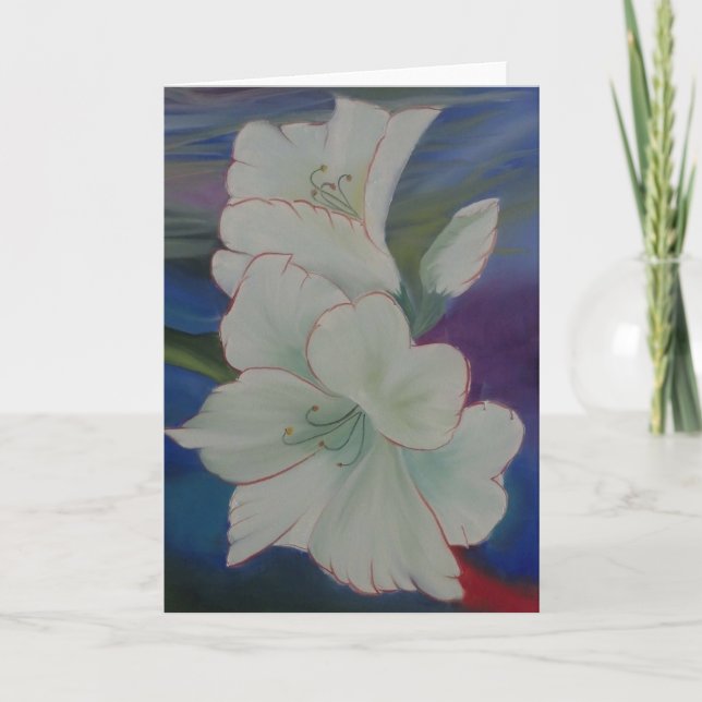 Amaryllis Feiertagskarte (Vorderseite)