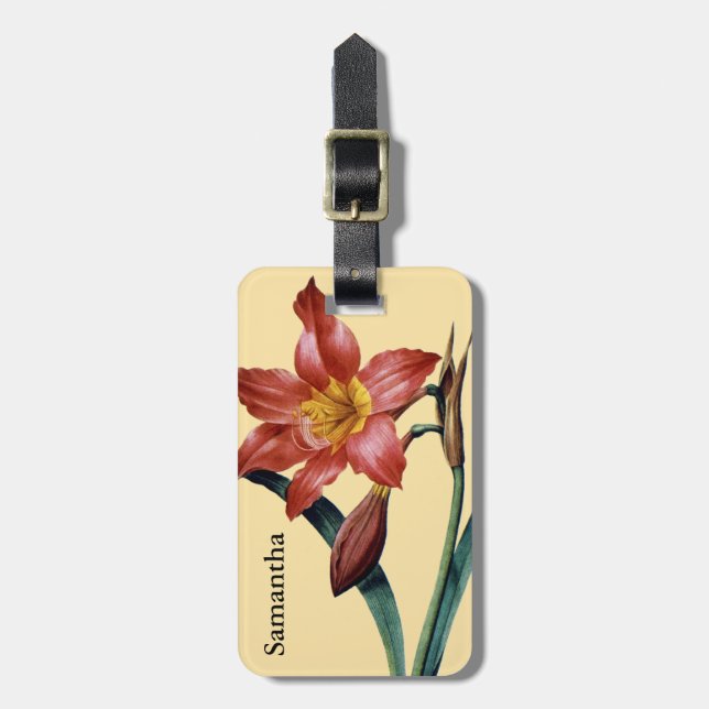 Amaryllis Gepäckanhänger (Vorderseite vertikal)