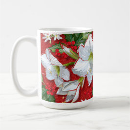 Amaryllis & Holly Red Christmas Kaffeetasse