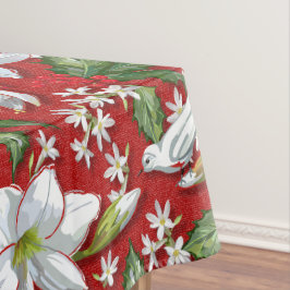 Amaryllis & Holly Red Christmas Tischdecke