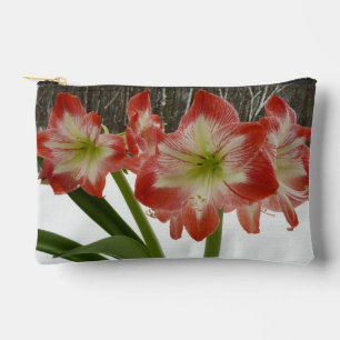 Amaryllis im schneeroten Urlaub Winterflora Zubehörtasche