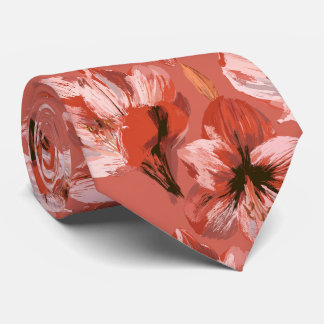 Amaryllis-Muster Vatertag Moderne Hochzeit Krawatte