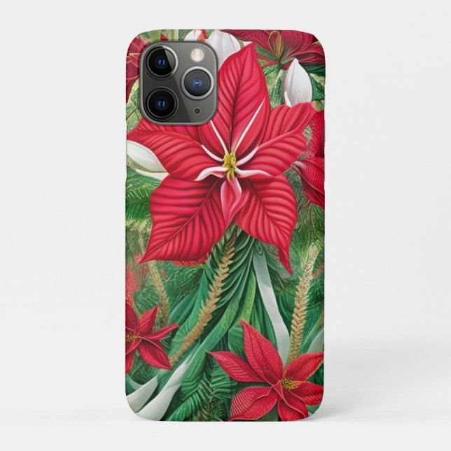 Amaryllis Poinsettia Hybrid AI Art Case-Mate iPhone Hülle (Rückseite)