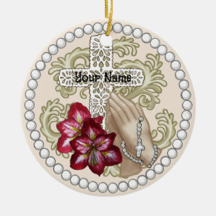 Amaryllis Rosary ornement personnalisé
