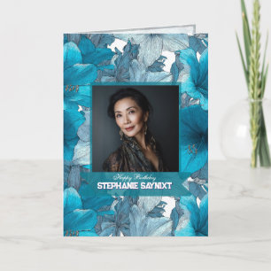 Amaryllis-Themen-Überraschungsgeburtstagsgeschenk Karte
