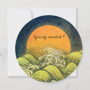 AMATERASU, SONNENGODESS, Rot-Schwarz-Grün Einladung