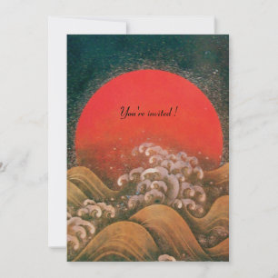 AMATERASU,SONNENGÖTTIN,gelb grün schwarz rot gold Einladung