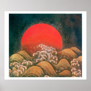AMATERASU, SONNENGÖTTIN, rot schwarz braun weiß Poster