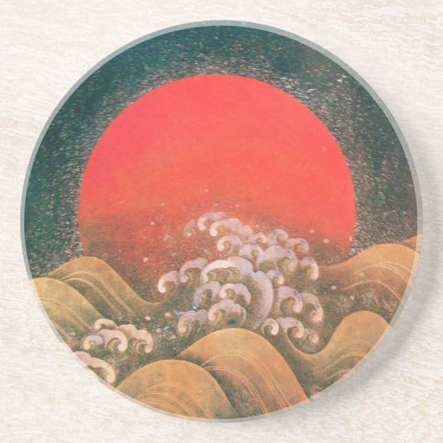 AMATERASU, SUN GODDESS red brown black Untersetzer (Vorne)