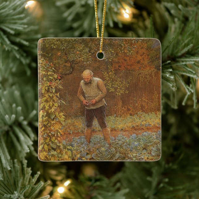 Amateur (Coachman & Cabbages) von Frederick Walker Keramikornament (Baum)