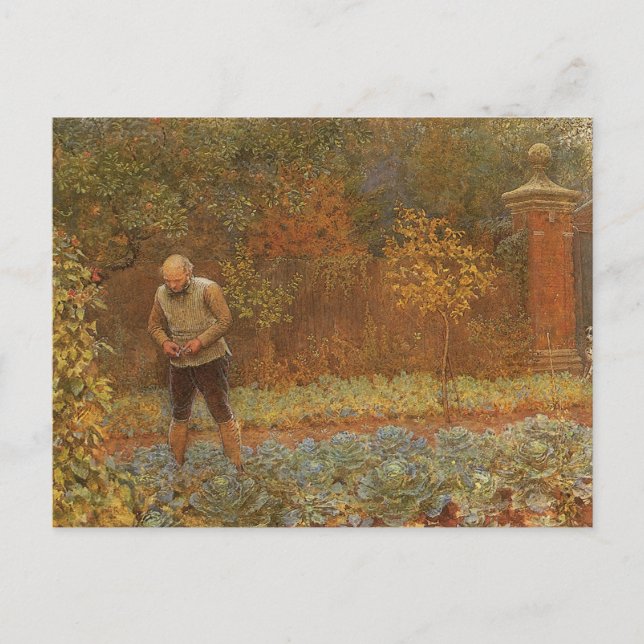 Amateur (Coachman & Cabbages) von Frederick Walker Postkarte (Vorderseite)