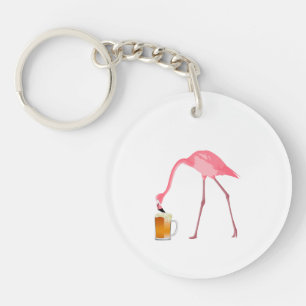 Amateur de bière Flamant rose rose