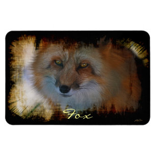 Amateur de renard - Magnet d'art faunique