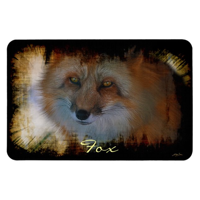 Amateur de renard - Magnet d'art faunique (Horizontal)