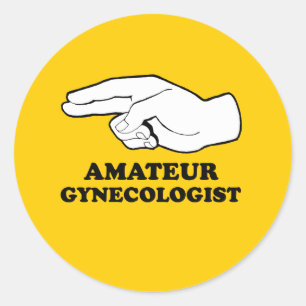 Amateur Gyno Runder Aufkleber