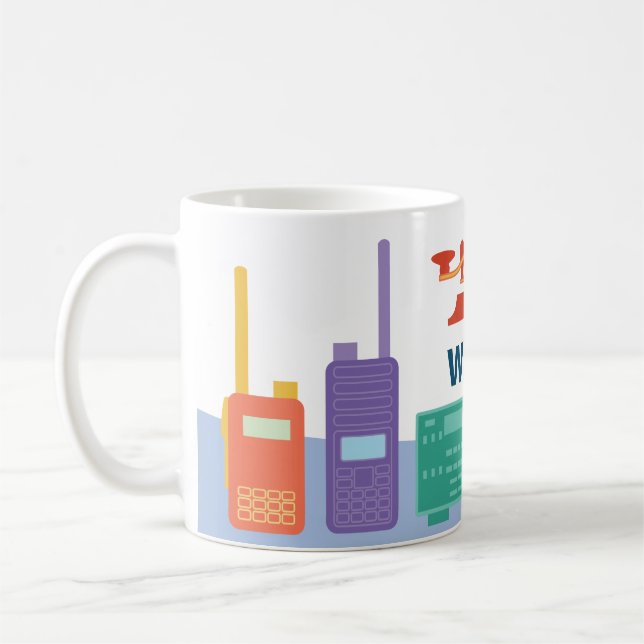 Amateur Ham Radio Geschenk Tasse mit Callsign (Links)