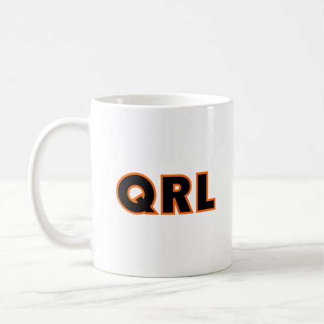 Amateur Ham Radio QRL Kaffeetasse (Links)