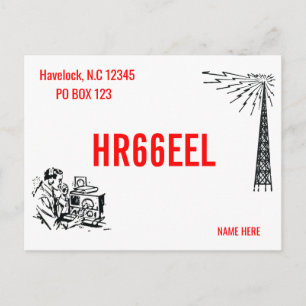 Amateur-Ham-Radio-QSL-Karten-Operatoren-Kontakte Postkarte