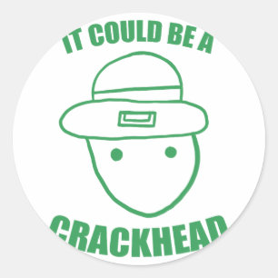 Amateur-Leprechaun-Sketch könnte eine Knackköpfe Runder Aufkleber