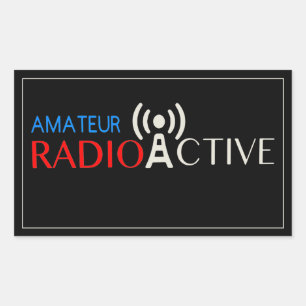Amateur-Radio Active Rechteckiger Aufkleber