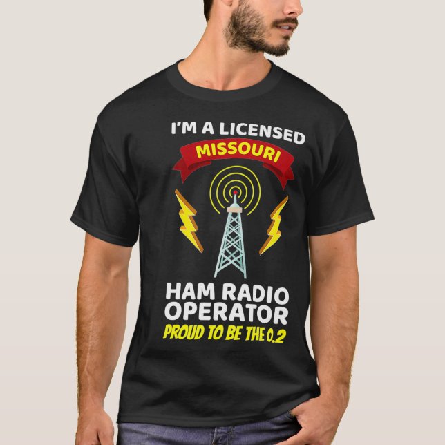 Amateur-Radio-Betreiber Funny Ham Radio Missouri T-Shirt (Vorderseite)