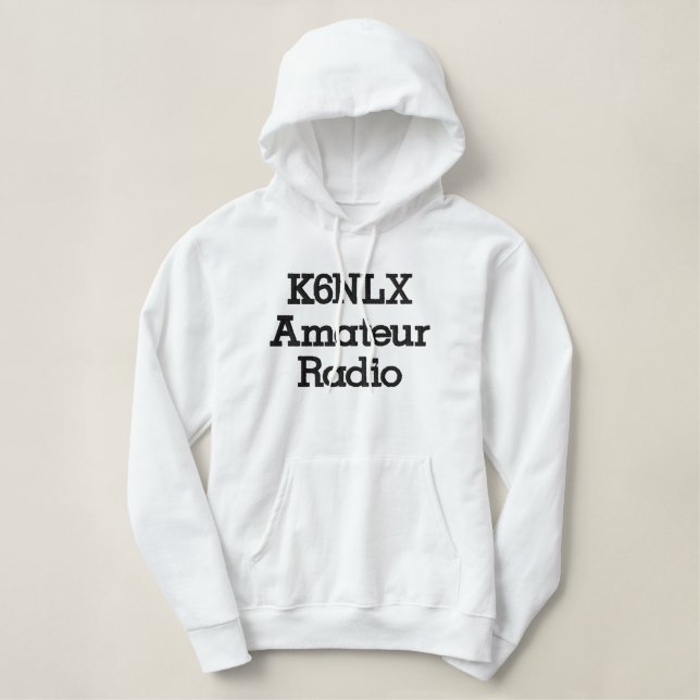 Amateur Radio Call Sign Pullover Sweatshirt (Design vorne)
