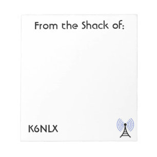 Amateur-Radio-Call-Signatur Notepad Notizblock