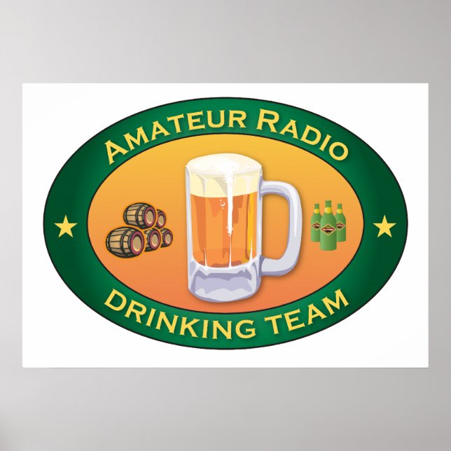Amateur Radio Drink Team Poster (Vorne)