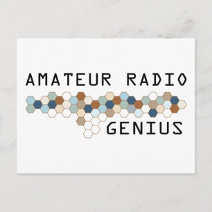 Amateur Radio Genius Postkarte