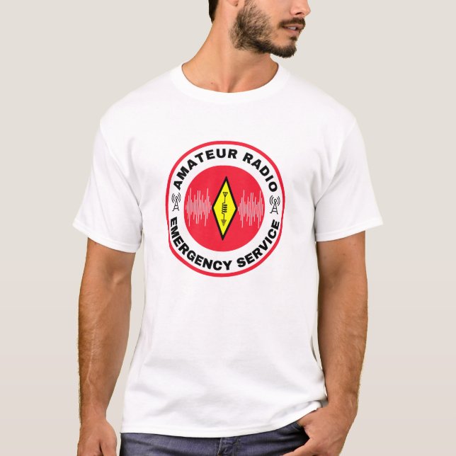 Amateur Radio Notrufdienst Ham Radio Red T-Shirt (Vorderseite)