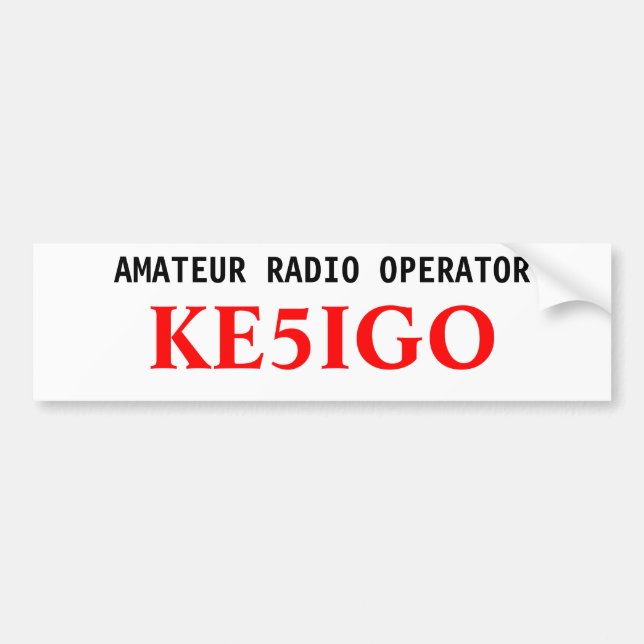 Amateur-Radio-Operator-Autoaufkleber Autoaufkleber (Vorne)