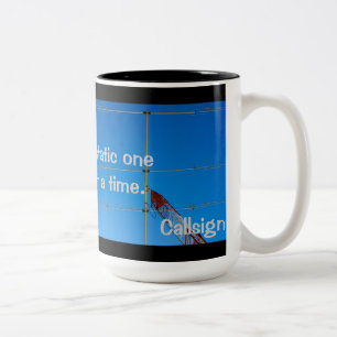 Amateur-Radio QRN und Callsign-Tasse Zweifarbige Tasse