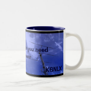 Amateur-Radio QRO und Callsign-Tasse Zweifarbige Tasse