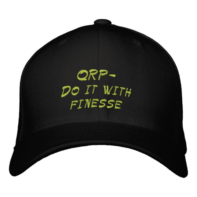 Amateur-Radio QRP Finesse Hat Bestickte Baseballkappe (Vorderseite)
