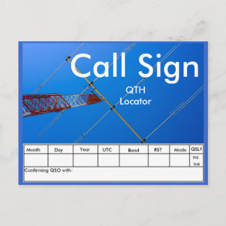 Amateur-Radio QSL Postkarte