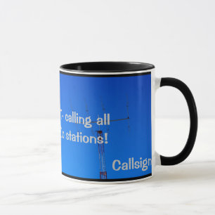 Amateur-Radio QST und Callsign-Tasse Tasse