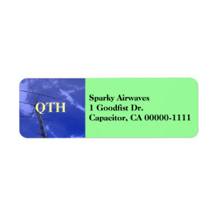 Amateur-Radio QTH-Adressetikett