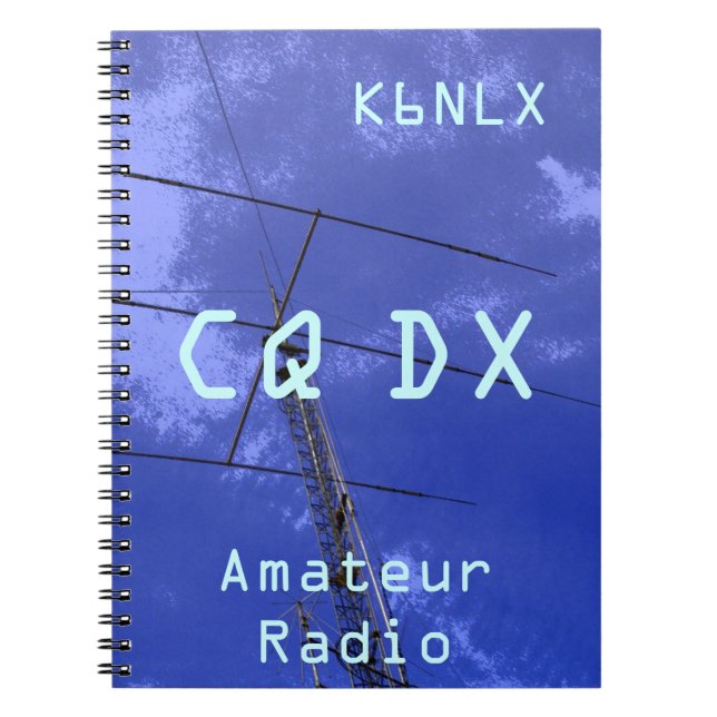 Amateur-Radio-Rufzeichen CQ DX Notizblock (Vorderseite)