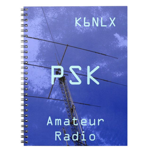 Amateur-Radio-Rufzeichen PSK Notizblock (Vorderseite)