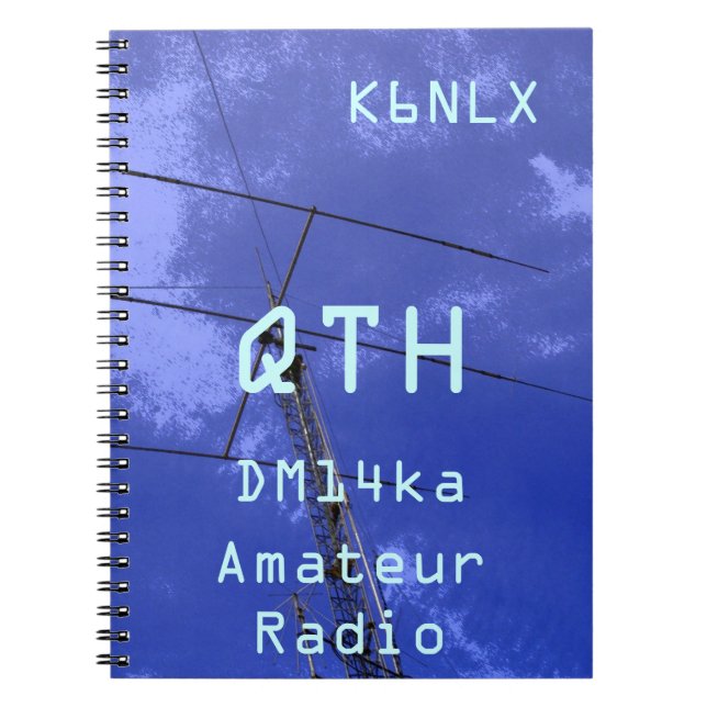 Amateur-Radio-Rufzeichen QTH und Locator Notizblock (Vorderseite)