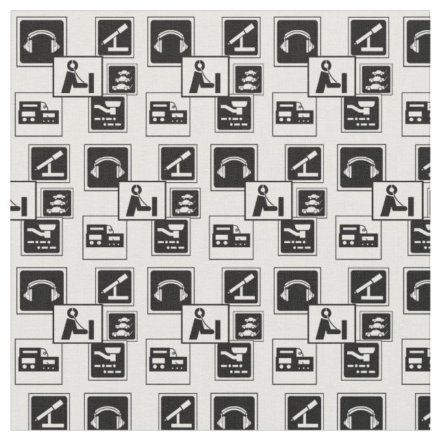 Amateurfunk-Ikonen deckten Gewebe mit Ziegeln Stoff (Nahaufnahme)